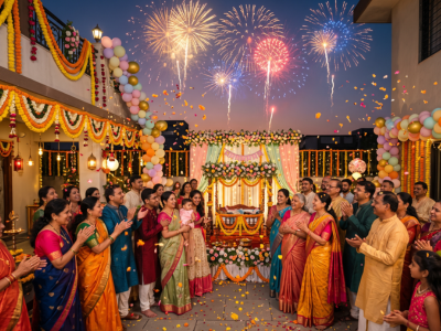 Fireworks for Naming Ceremony
