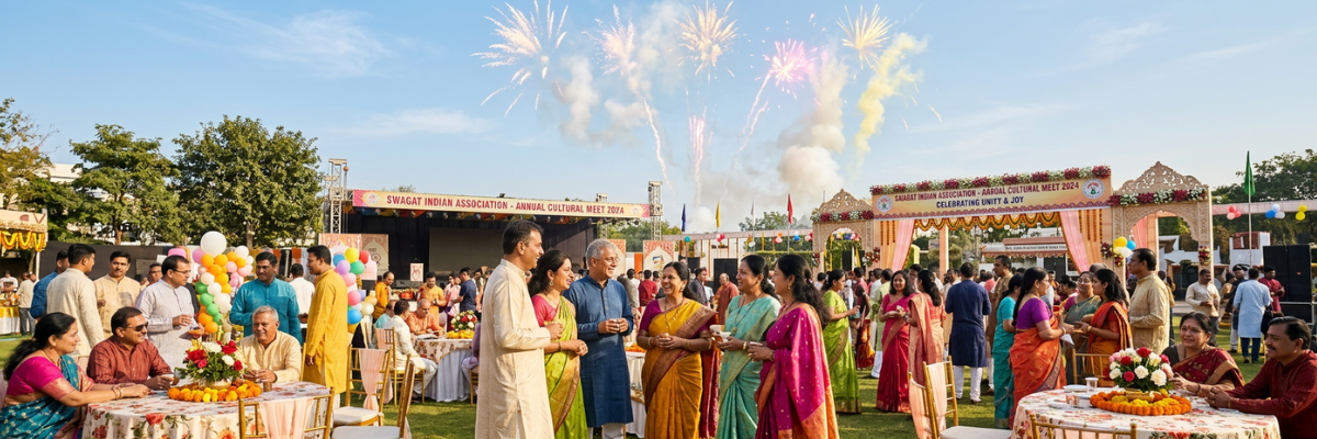 Fireworks celebration at a club association event