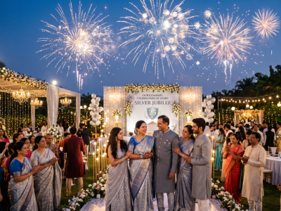 Fireworks for Silver and Golden Jubilee celebrations